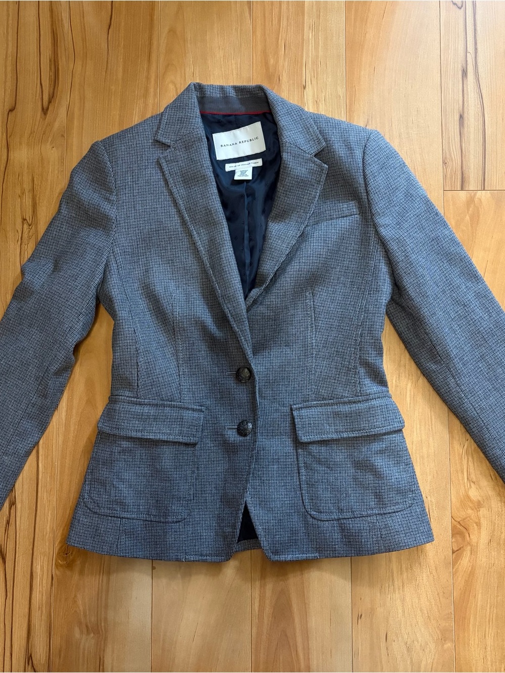 Banana Republic Gray Suit Jacket Blazer 00 Petite 00P XXS